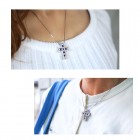 Collana in oro bianco con diamanti e rubini Belle époque di Damiani