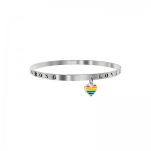 Bracciale Kidult in acciaio Love Is Never Wrong