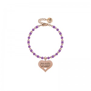Bracciale Kidult in acciaio Cuore Sorella