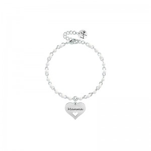 Bracciale Kidult in acciaio Cuore Mamma