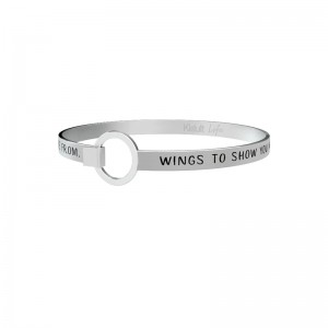 Bracciale Kidult in acciaio Frase Wings