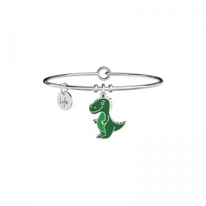 Bracciale Kidult in acciaio Dinosauro