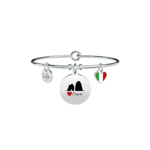 Bracciale Kidult in acciaio e smalto Capri