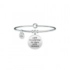 Bracciale Kidult in acciaio Frase Life is a Journey
