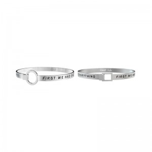 Bracciale Kidult in acciaio Frase First we had each other... 