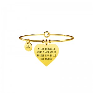 Bracciale Kidult in acciaio Frase  Negli abbracci
