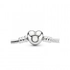Pandora Moments Bracciale in Maglia Snake e Chiusura a Cuore