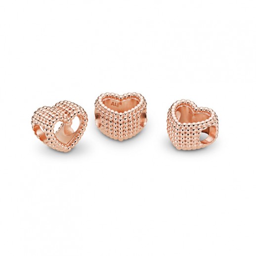 Pandora Moments Charm Cuore di Sfere Rose