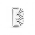 Pandora Reflexions Charm Lettera B