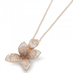 Collana Pasquale Bruni Giardini Segreti in Oro Rosa Cinque Petali