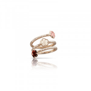 Anello Pasquale Bruni Figlia dei Fiori a  Due giri con Tre Fiori