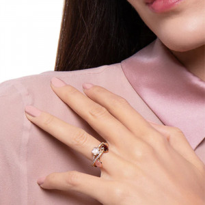 Anello Pasquale Bruni Figlia dei Fiori a  Due giri con Tre Fiori