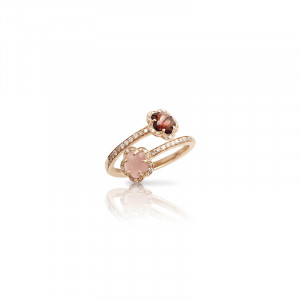 Anello Pasquale Bruni Figlia dei Fiori con  Due  Fiori