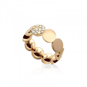 Anello Pasquale Bruni Luce in oro rosa e diamanti, large