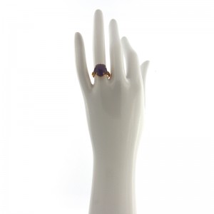 Anello Pasquale Bruni  in Oro con Diamanti e Pietra Ametista