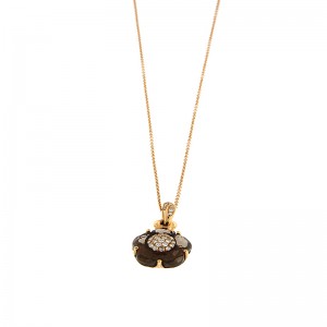 Collana Pasquale Bruni Oro, Quarzo Rosa e Diamanti