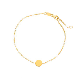 Bracciale Charm Gioielli Valenza Mazzoni con elemento centrale tondo piatto