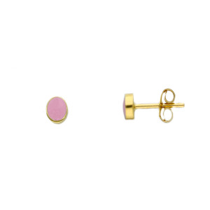 Orecchini Charm Gioielli Valenza Mazzoni con pietra rosa