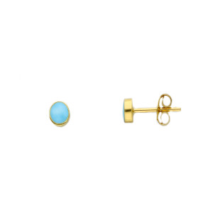 Orecchini Charm Gioielli Valenza Mazzoni con pietra azzurra