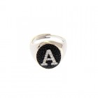 Anello My Valenza in Argento con Zirconi Neri e Bianchi