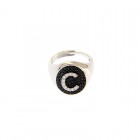 Anello My Valenza in Argento con Zirconi Neri e Bianchi