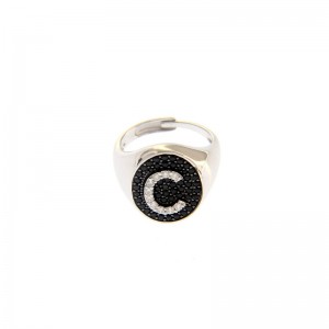 Anello My Valenza in Argento con Zirconi Neri e Bianchi