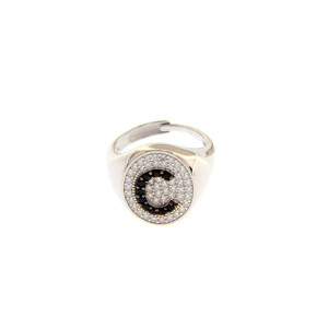 Anello My Valenza in Argento con Zirconi Bianchi e Neri