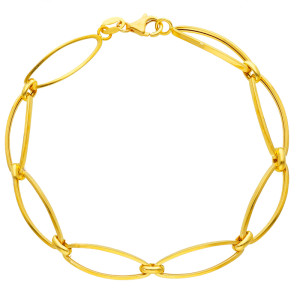 Bracciale a maglia ovale Dolce Vita Gioielli Valenza Mazzoni in Oro Giallo