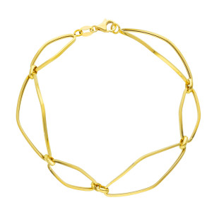 Bracciale a maglia romboidale Dolce Vita Gioielli Valenza Mazzoni in Oro Giallo