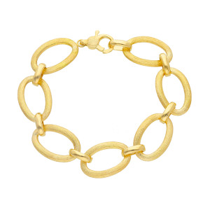 Bracciale a maglia ovale alternata Dolce Vita Gioielli Valenza Mazzoni in Oro Giallo