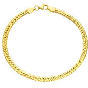 Bracciale a maglia piatta Dolce Vita Gioielli Valenza Mazzoni in Oro Giallo (gr. 3,50)