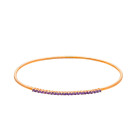 Bracciale elastico Gioielli Valenza Mazzoni in oro rosa e zirconi blu