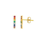 Orecchini Gioielli Valenza Mazzoni in oro giallo con zirconi multicolor