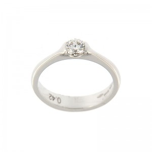 Anello Solitario Crivelli in Oro Bianco