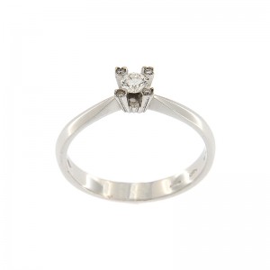 Anello Solitario Crivelli in Oro Bianco