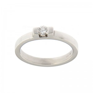 Anello Solitario Gioielli Valenza Mazzoni in Oro Bianco