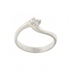 Anello Solitario Gioielli Valenza Mazzoni in Oro Bianco