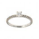 Anello Solitario Gioielli Valenza Mazzoni in Oro Bianco
