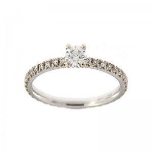 Anello Solitario Gioielli Valenza Mazzoni in Oro Bianco