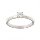 Anello Solitario Gioielli Valenza Mazzoni in Oro Bianco