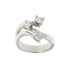 Anello Trilogy BY Mazzoni in Oro Bianco con Diamanti