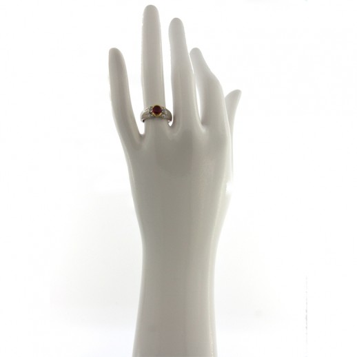 Anello My Valenza in Oro Bianco con Diamanti e Rubini