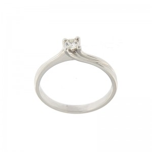 Anello My Valenza in Oro Bianco con Diamante