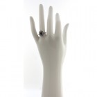 Anello Valenza in Oro Bianco con Diamanti e Zaffiro
