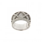 Anello Valenza in Oro Bianco con Diamanti