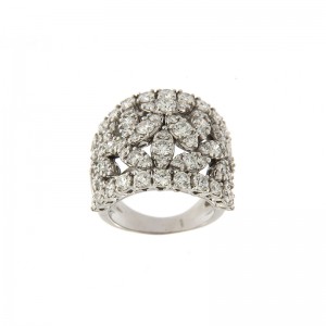 Anello Importante Crivelli Oro Bianco e Diamanti