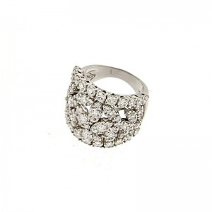 Anello Importante Crivelli Oro Bianco e Diamanti