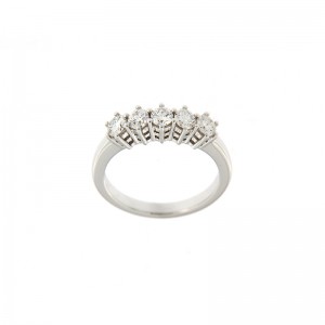  Anello My Valenza in Oro Bianco con Diamanti 