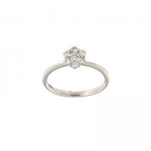 Anello Solitario Crivelli Oro Bianco e Diamante