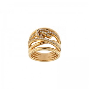  Anello Crivelli in Oro Giallo e Diamanti